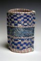 7125 Wandless Blueand pink check with leftoverload mountainband and pinkstripe back